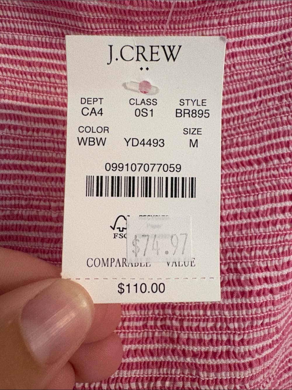 J. Crew Pink Tiered Ruffle-Strap Sundress - Picture 2 of 2